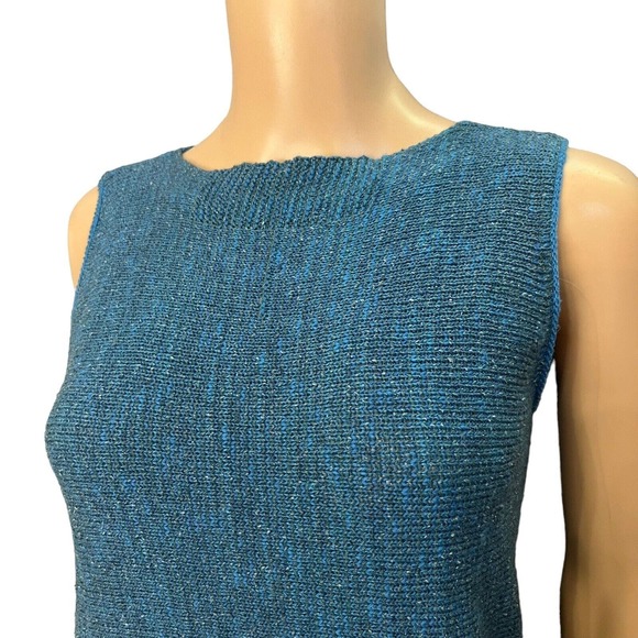 Bill Baber Knit Tunic Tank Top Cotton Lagenlook Speckled - Picture 2 of 10